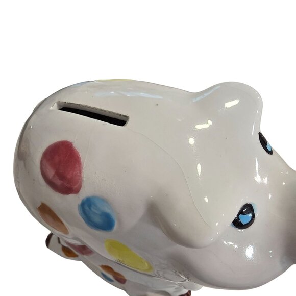 Stacked Polka Dot Piggy Bank Figurine pile if pigs cute vintage - Picture 6 of 15
